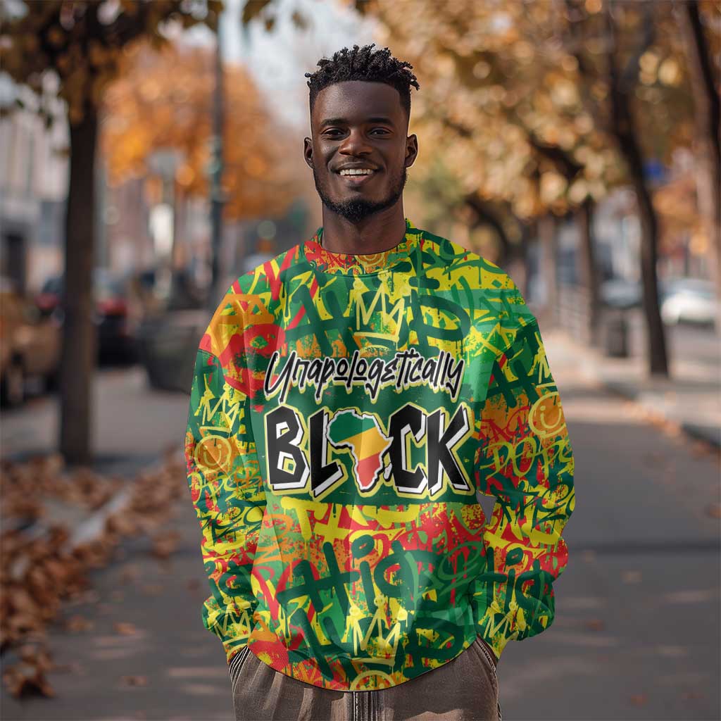 Personalized African Design Sweatshirt - Unapologetically Black DT02