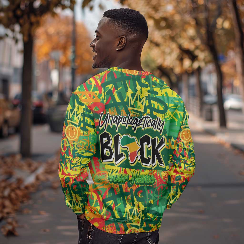 Personalized African Design Sweatshirt - Unapologetically Black DT02