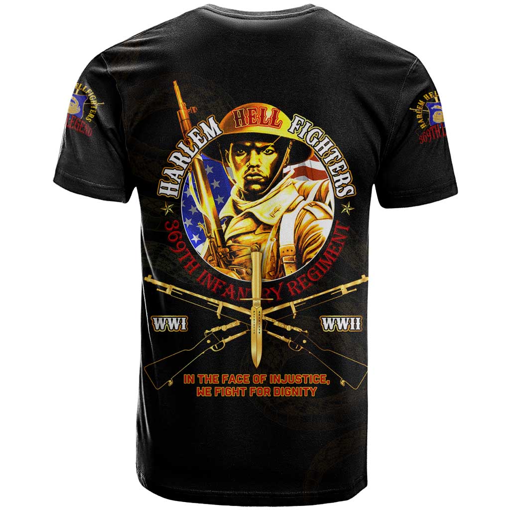 Harlem Hellfighters 369th Infantry Regiment T shirt Fight for Dignity WWII DT02
