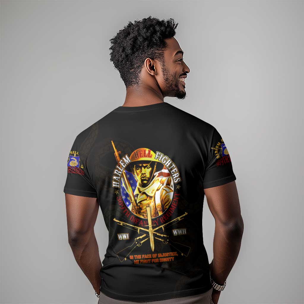 Harlem Hellfighters 369th Infantry Regiment T shirt Fight for Dignity WWII DT02