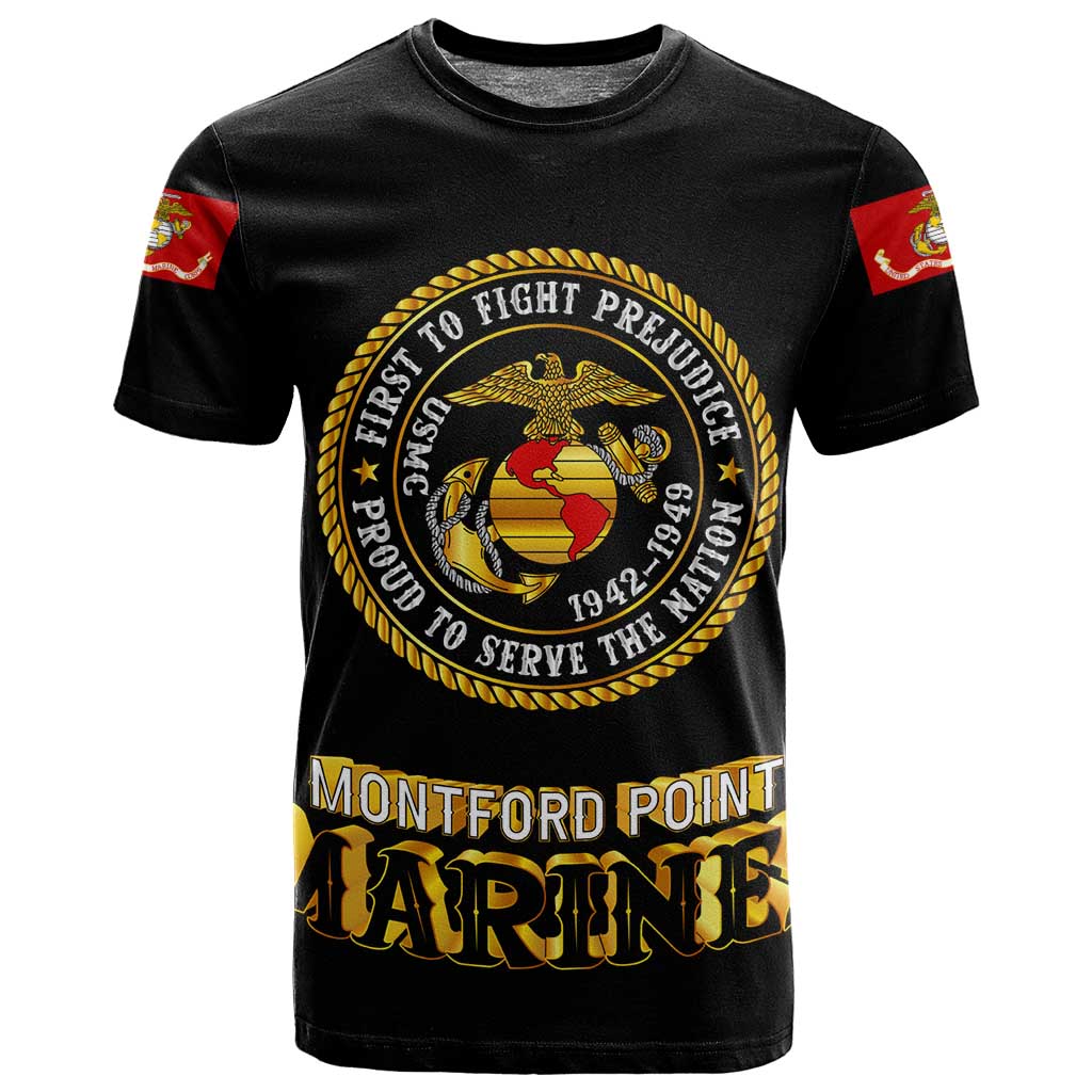 Montford Point Marines T shirt Afro First to Fight Prejudice DT02