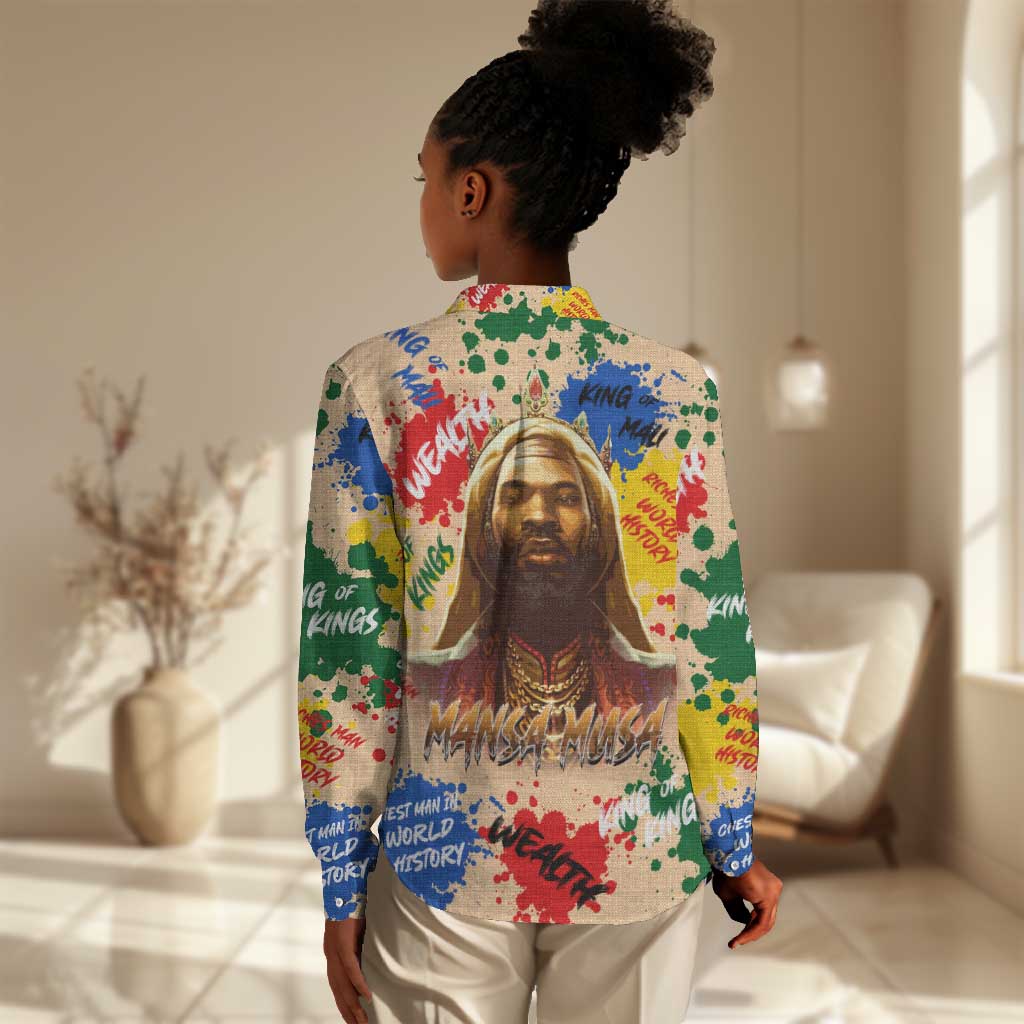 King Of Kings Mansa Musa Women Casual Shirt DT02