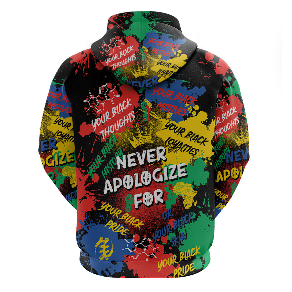 Never Apologize For Being Black Hoodie DT02