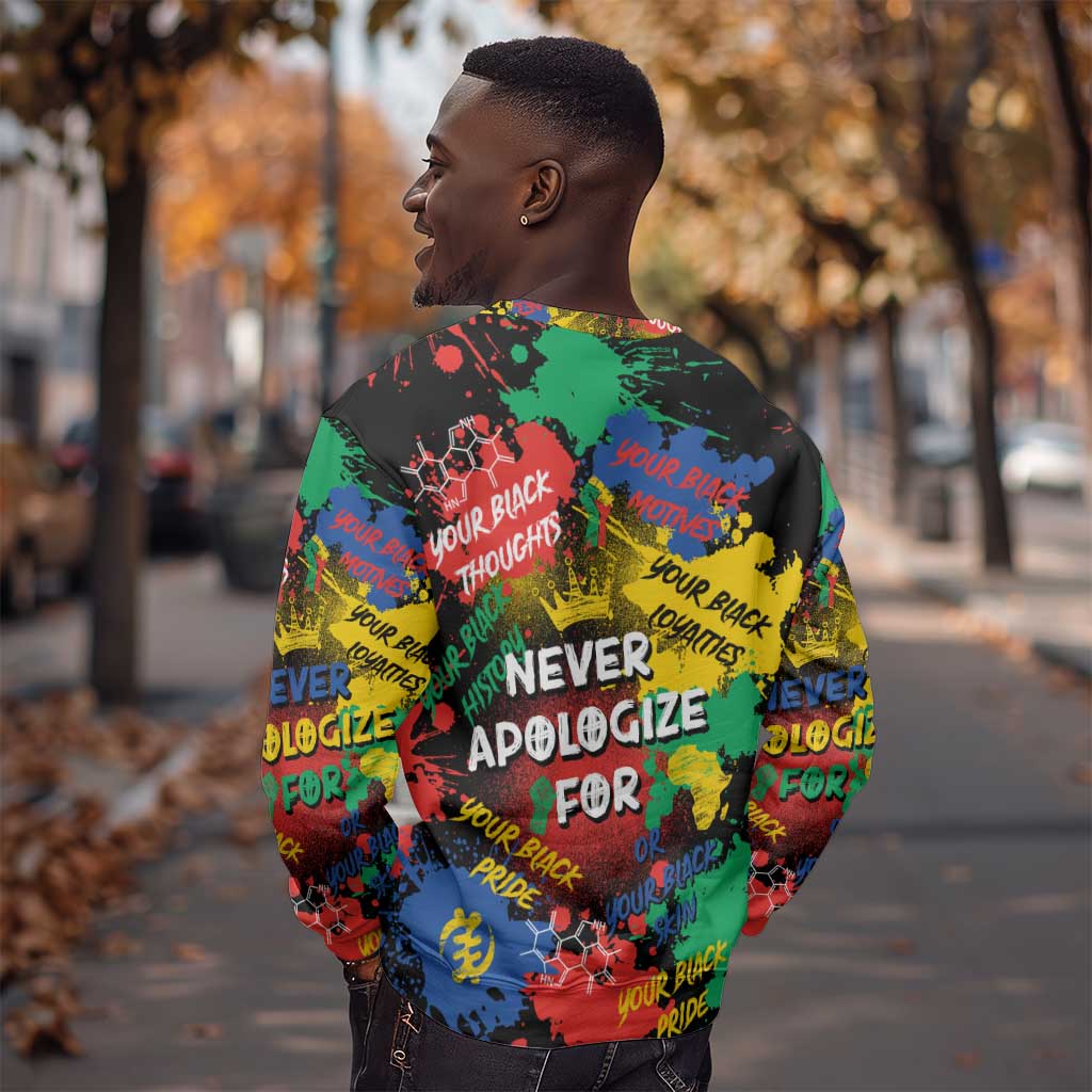 Never Apologize For Being Black Sweatshirt DT02