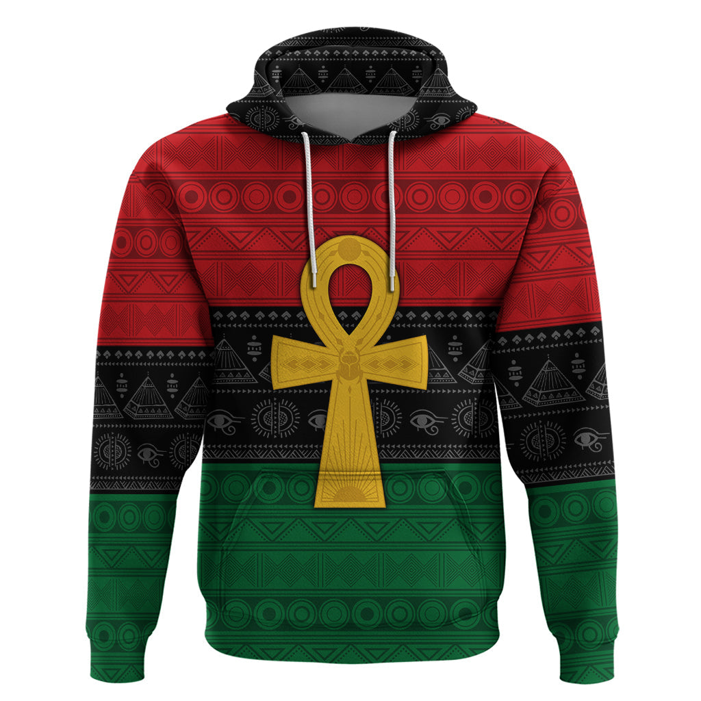 Pan African Ankh Hoodie Egyptian Cross DT02
