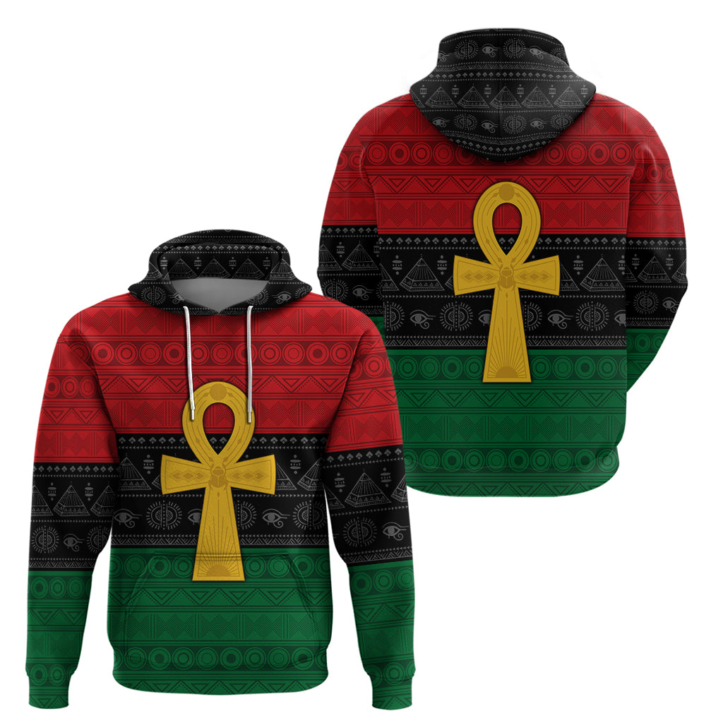 Pan African Ankh Hoodie Egyptian Cross DT02