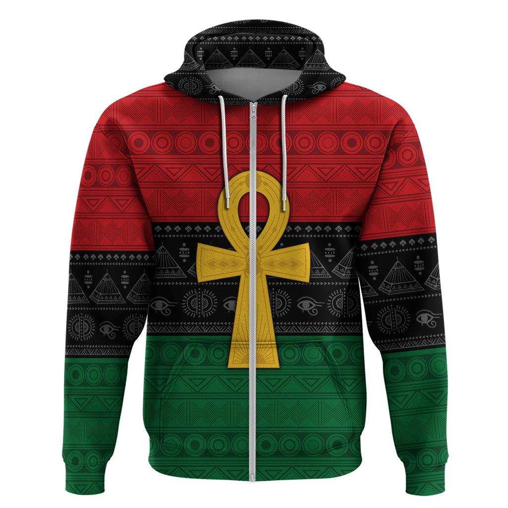 Pan African Ankh Hoodie Egyptian Cross DT02