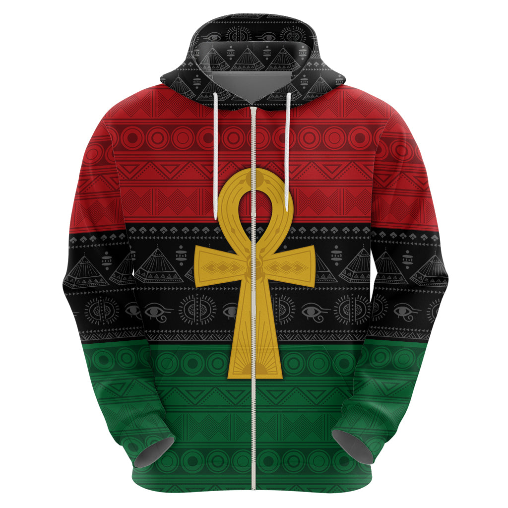 Pan African Ankh Hoodie Egyptian Cross DT02