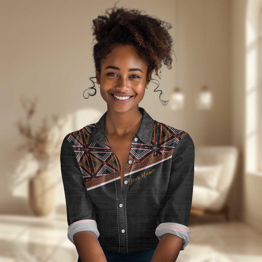 Personalized Bamenda African Women Casual Shirt Atoghu Cameroon Print DT02