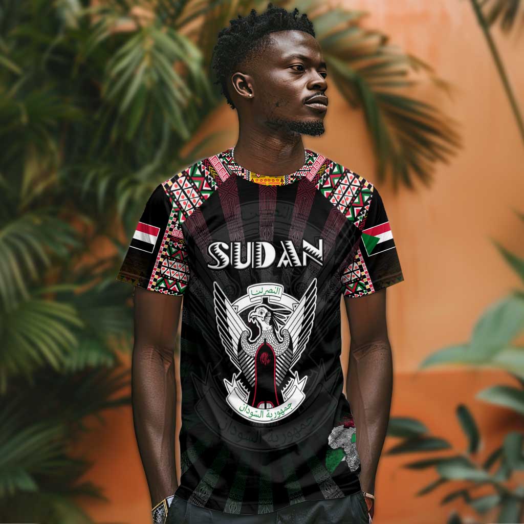 Personalized Sudan Roots T shirt African Pride in Fingerprint and Tribal Colors DT02