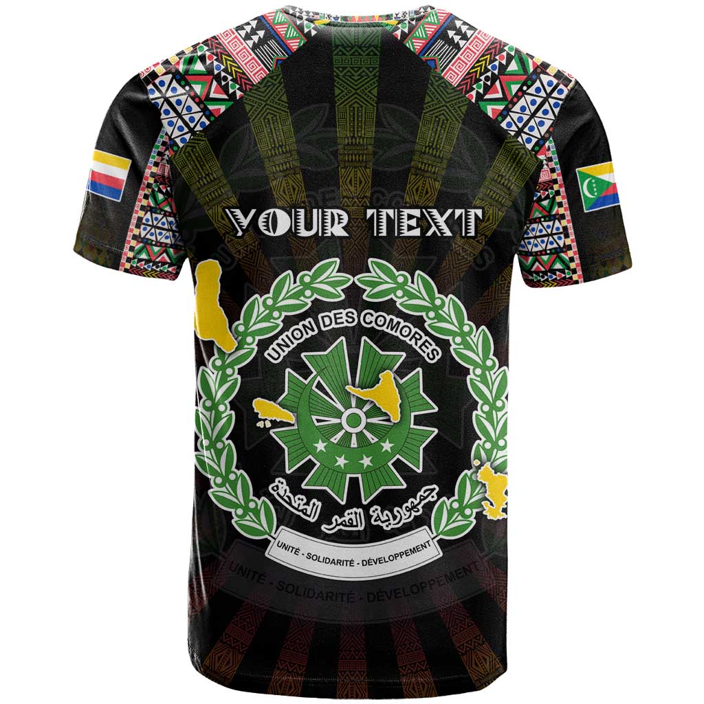 Personalized Comoros Roots T shirt African Pride in Fingerprint and Tribal Colors DT02