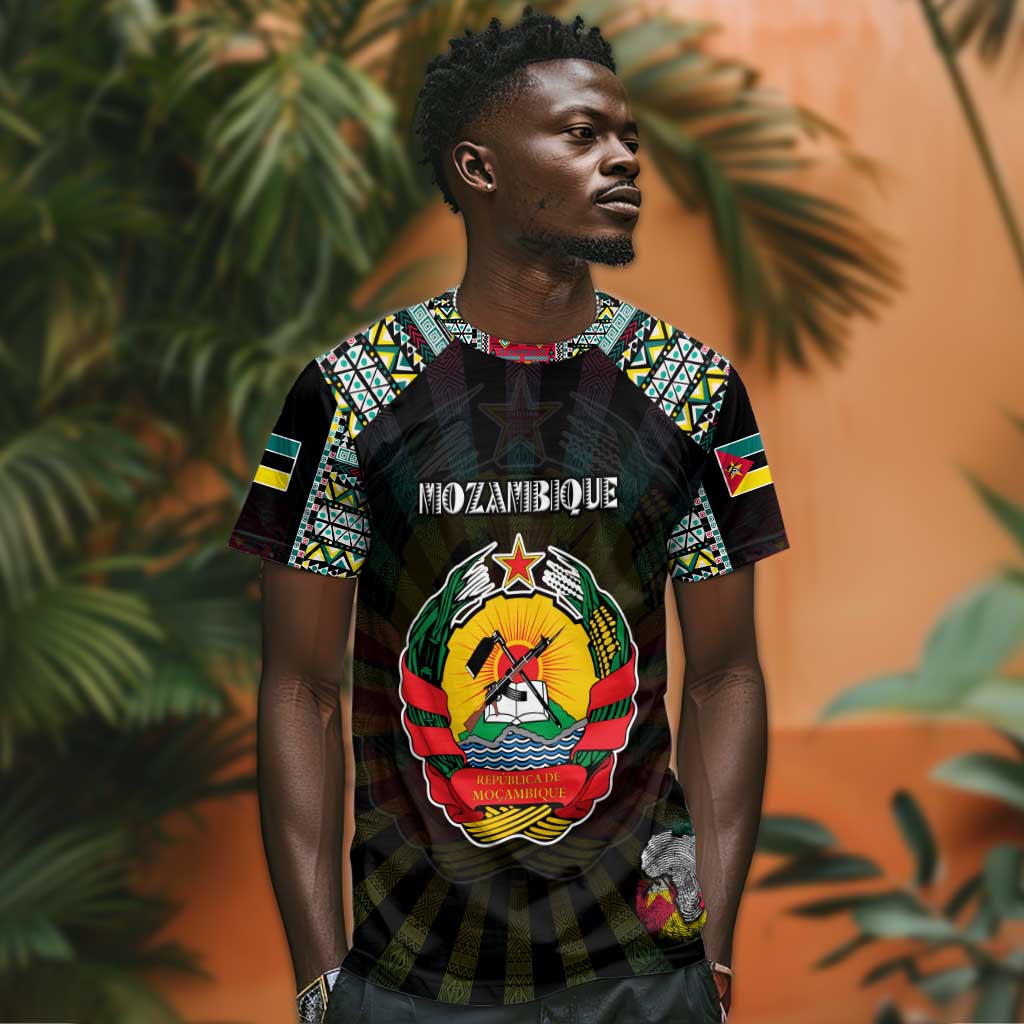 Personalized Mozambique Roots T shirt African Pride in Fingerprint and Tribal Colors DT02