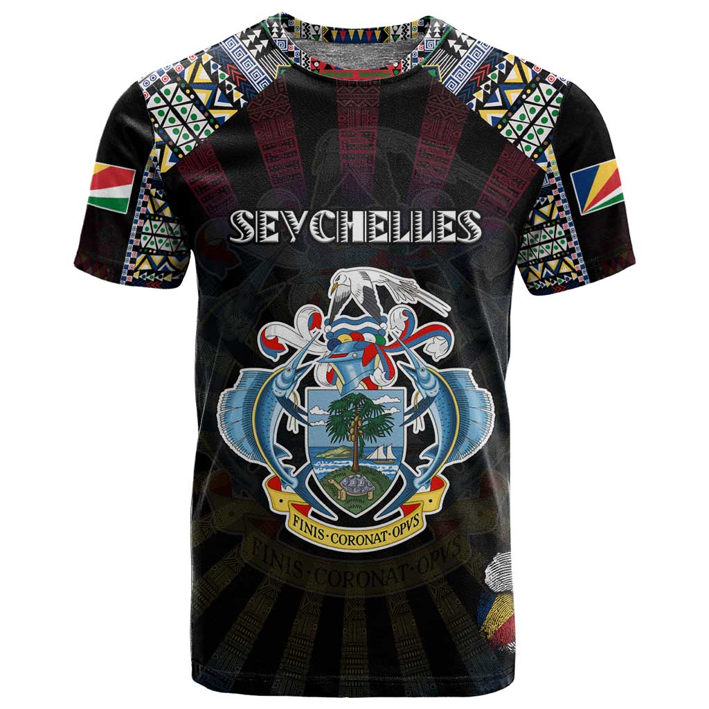 Personalized Seychelles Roots T shirt African Pride in Fingerprint and Tribal Colors DT02