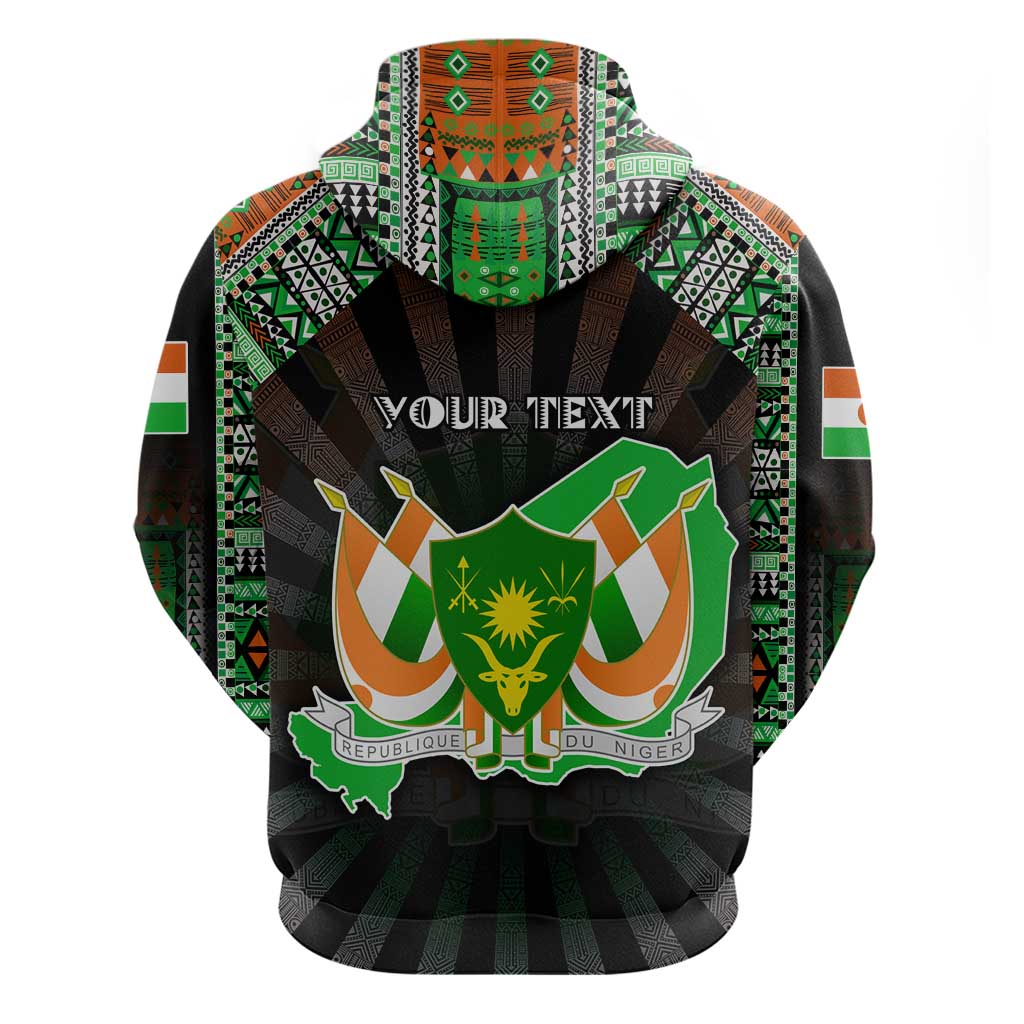 Personalized Niger Roots Hoodie African Map in Fingerprint and Tribal Colors DT02
