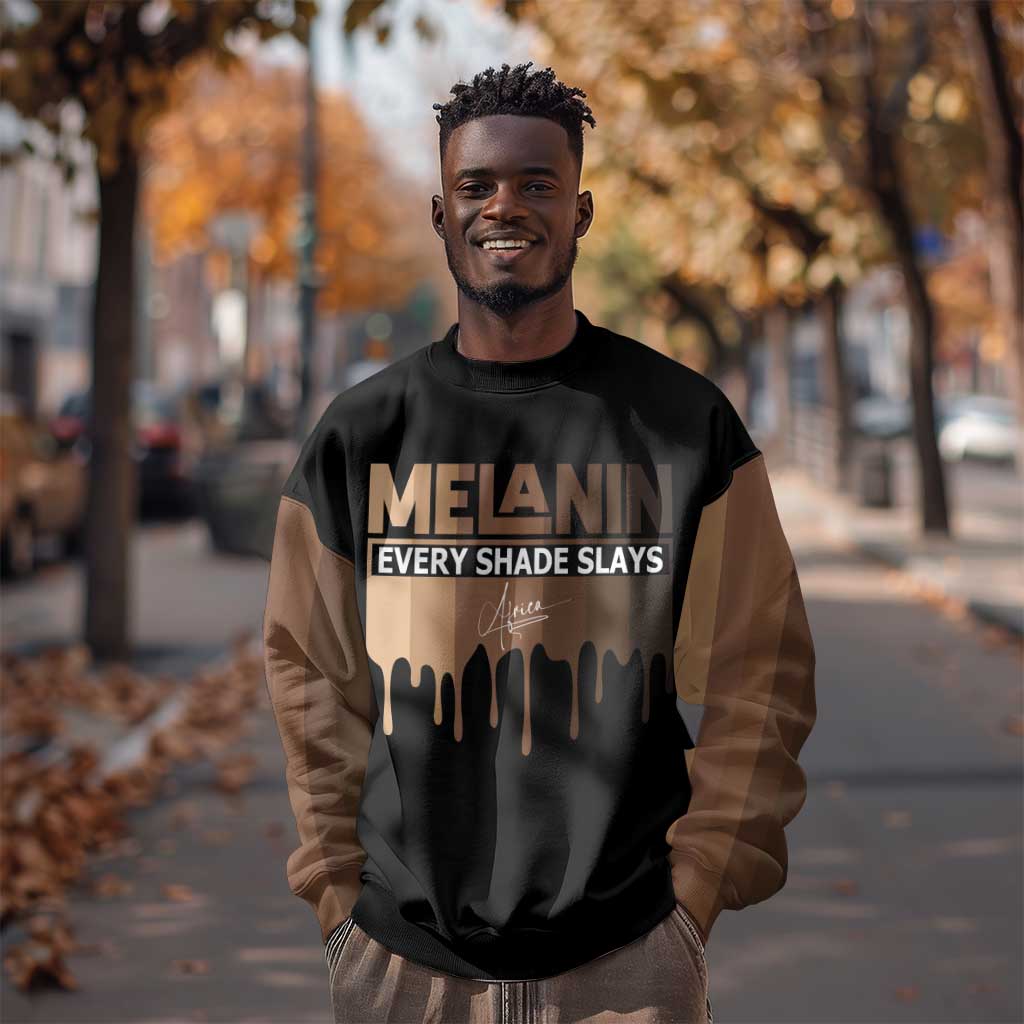 Every Shade Slays Melanin Sweatshirt African Signature DT02