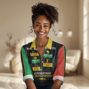 Never Apologize For Your Pride Women Casual Shirt African Black History DT02