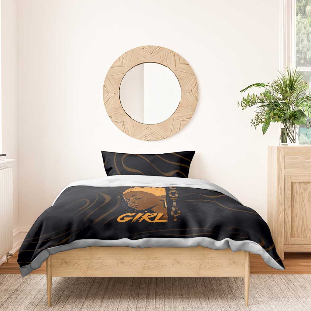 Personalized Beautiful Black Girl Bedding Set - Women of Africa Design DT02