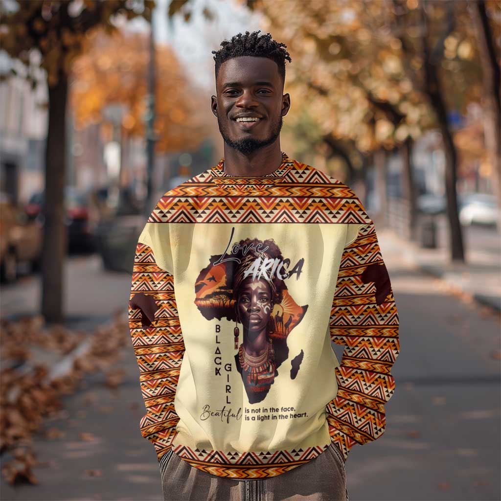 Love Africa Sweatshirt - Personalized Beautiful Black Girl DT02
