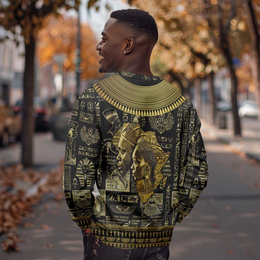 Egypt Pharaoh Sweatshirt Egyptian Hieroglyphs and Symbols DT02