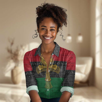 Pan African Ankh Women Casual Shirt DT02