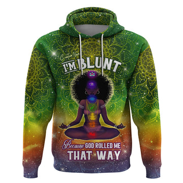 I'm Blunt African Hoodie Black Women Mandala DT02