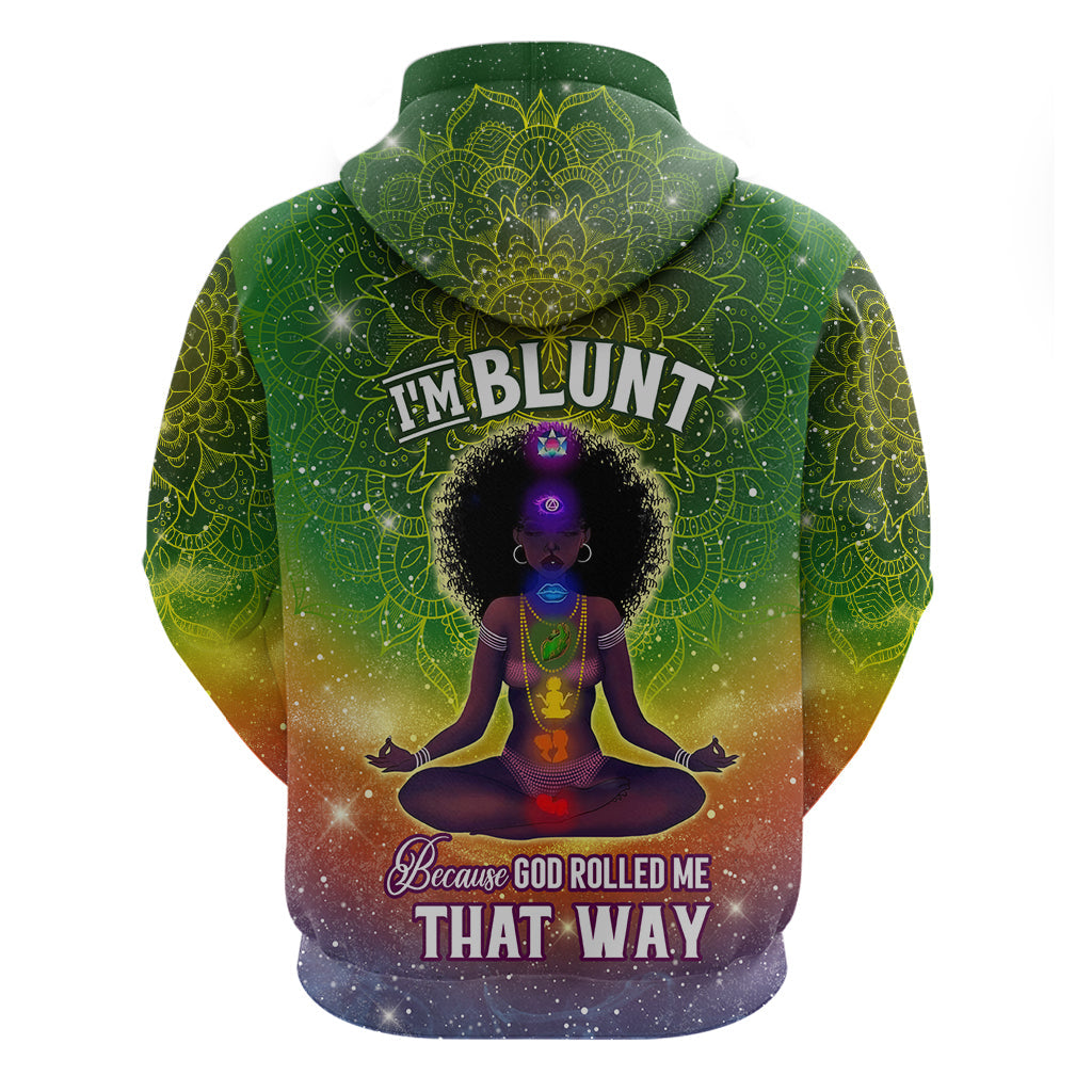 I'm Blunt African Hoodie Black Women Mandala DT02