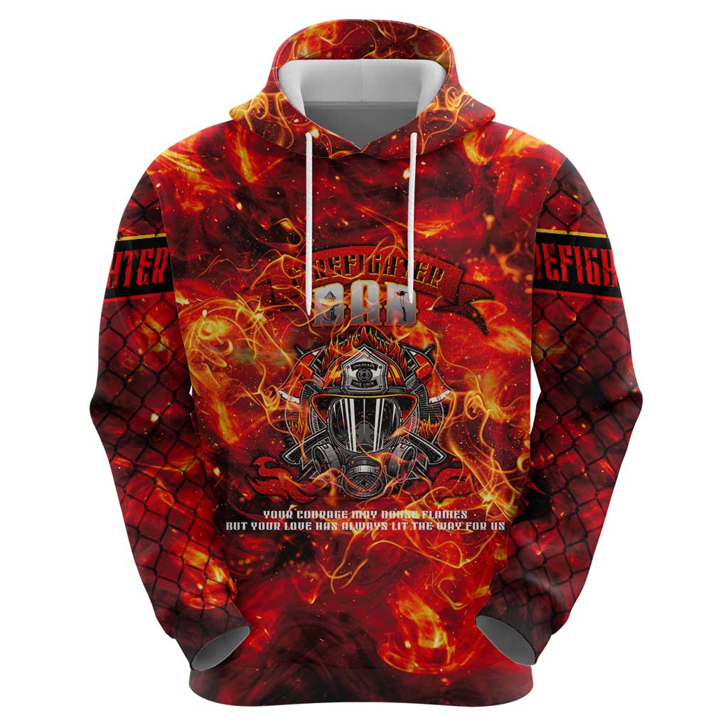 Firefighter Dad Hoodie a Hero in the Flames - a Light in Our Lives DT02