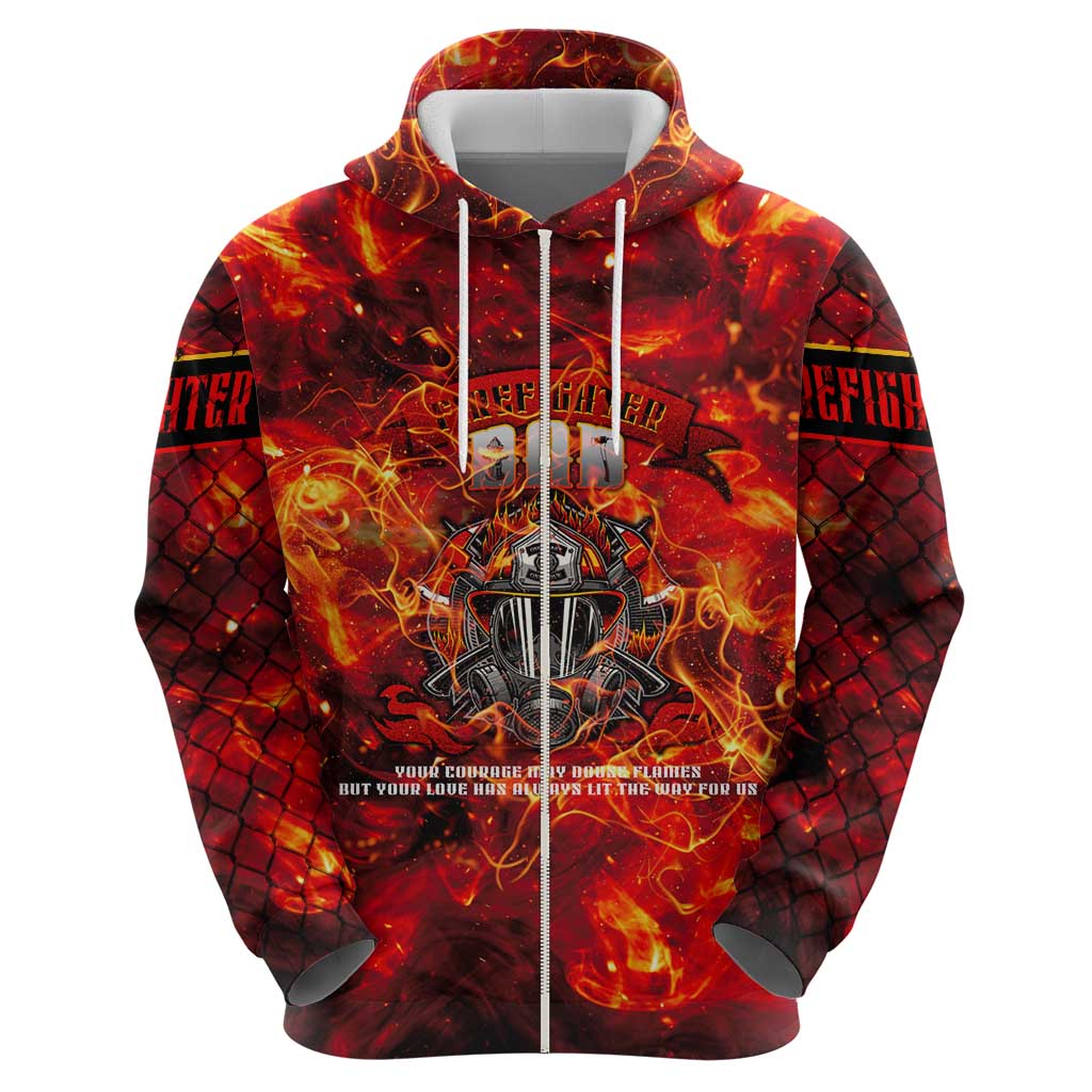Firefighter Dad Hoodie a Hero in the Flames - a Light in Our Lives DT02