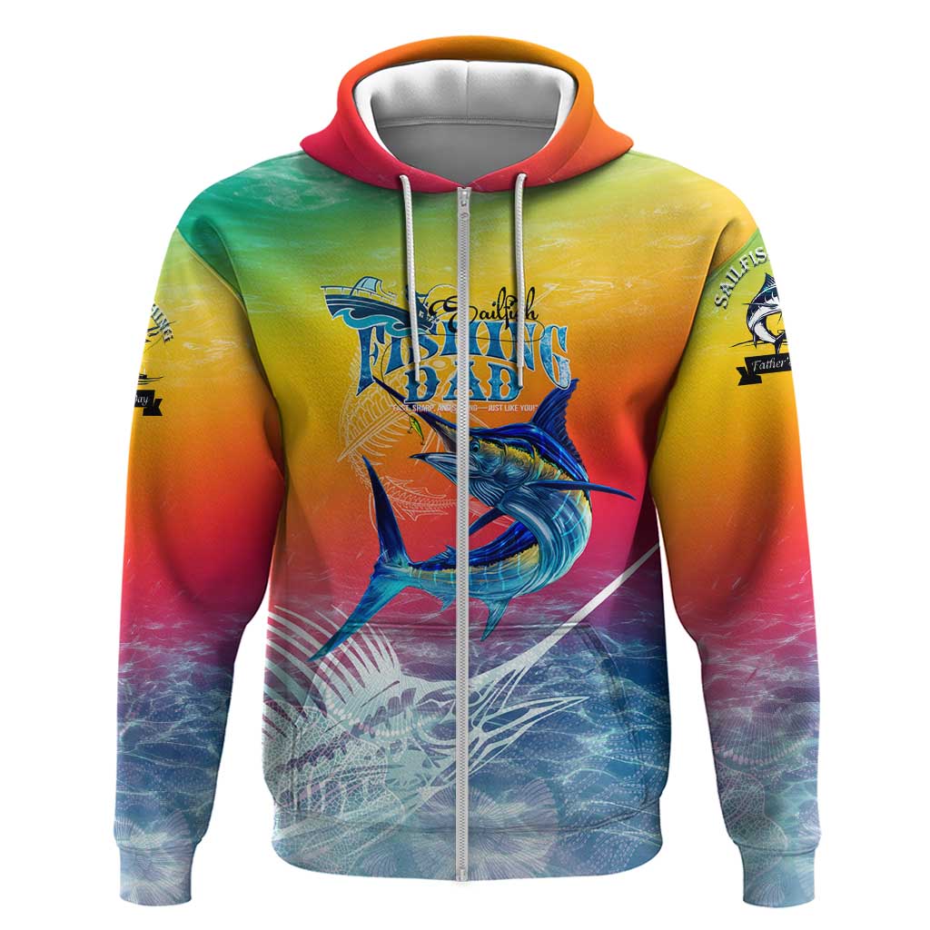 Fishing Dad Hoodie Fast Sharp and Strong Like a Sailfish DT02