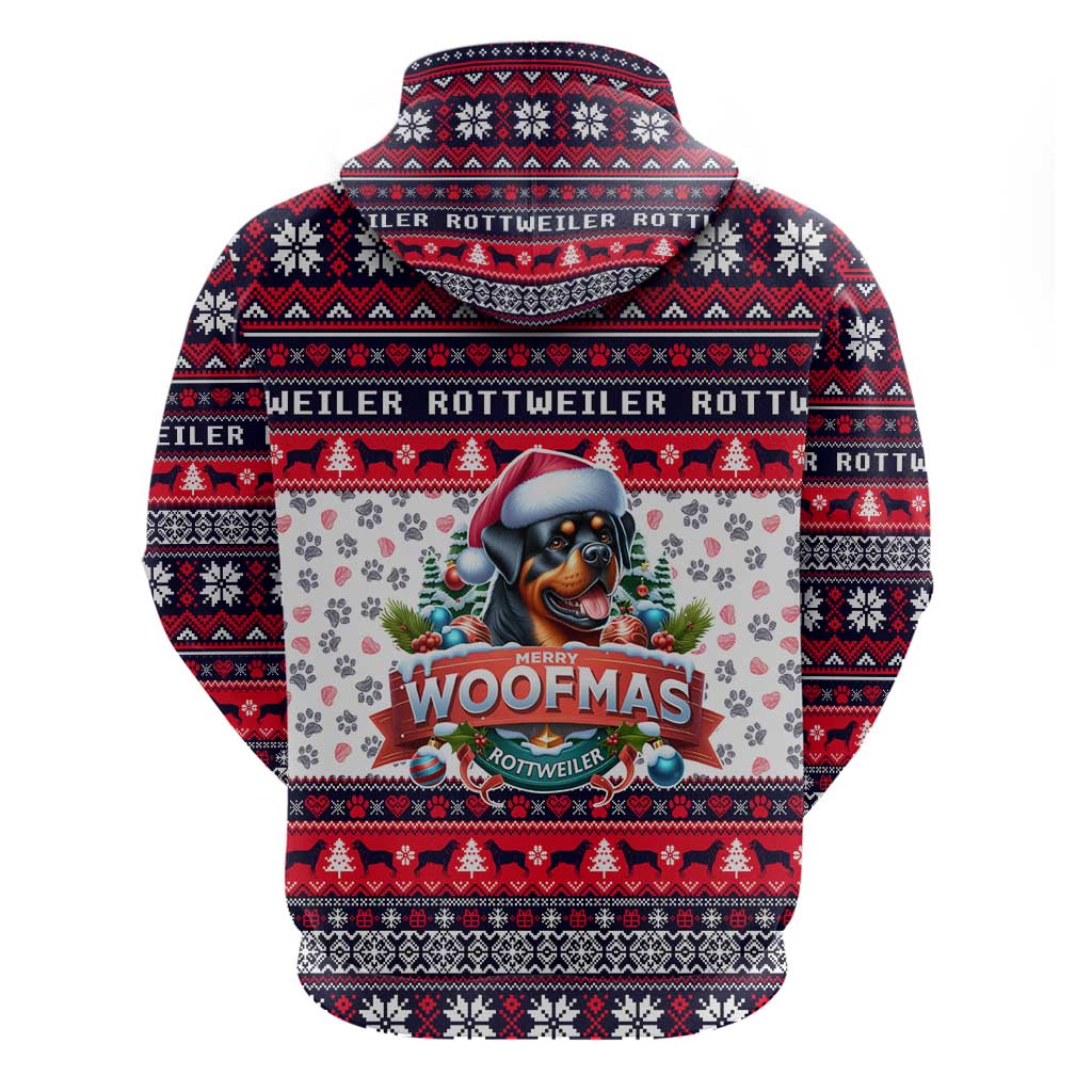 Rottweiler Merry Woofmas Hoodie Christmas Dog Art Style DT02