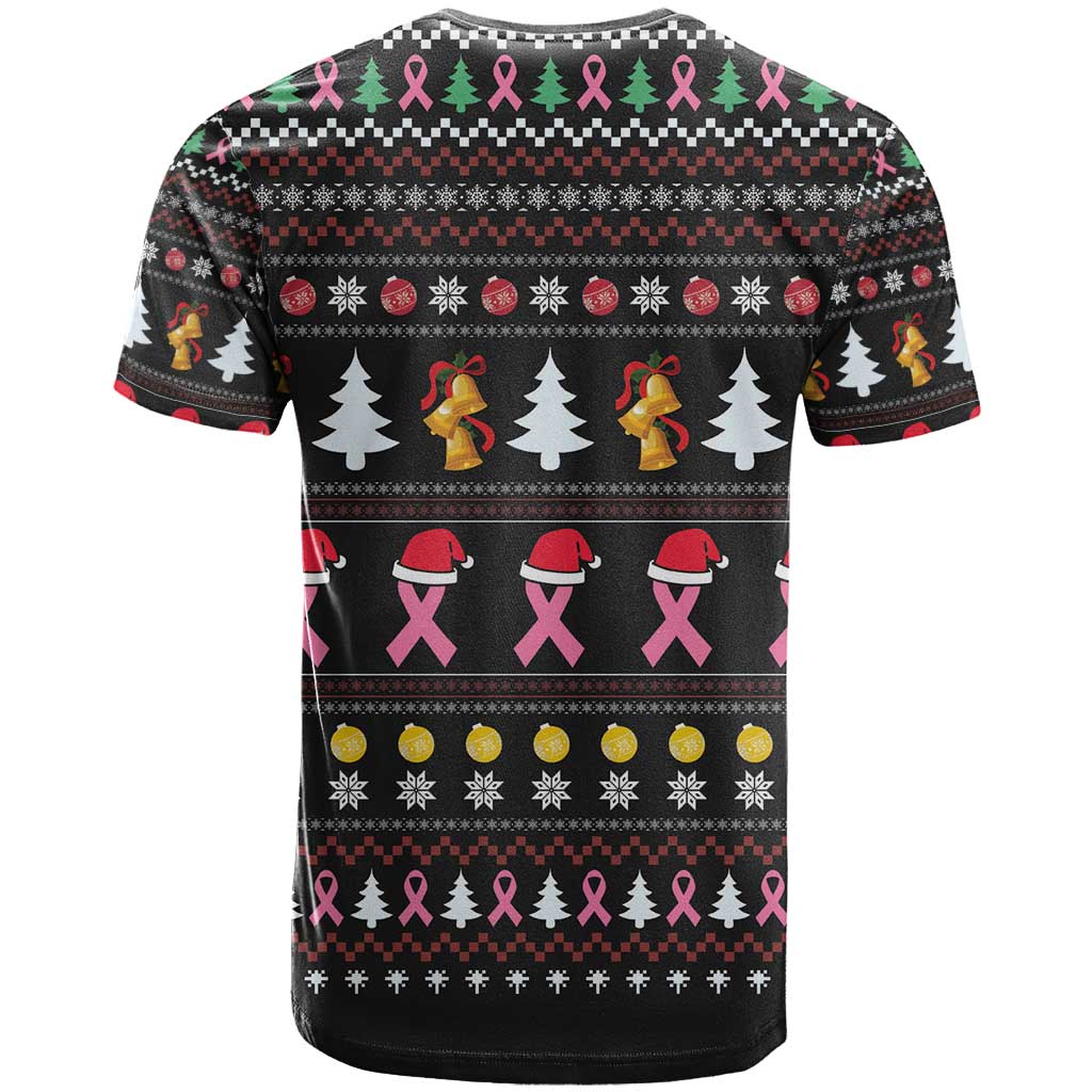 Christmas Tree Breast Cancer Afro T shirt Survivor African DT03