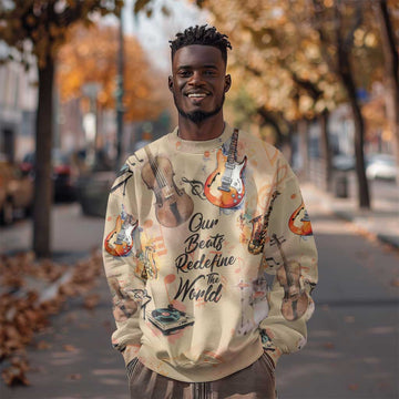 Our Beats Redefine The World African Sweatshirt Afro Music DT03