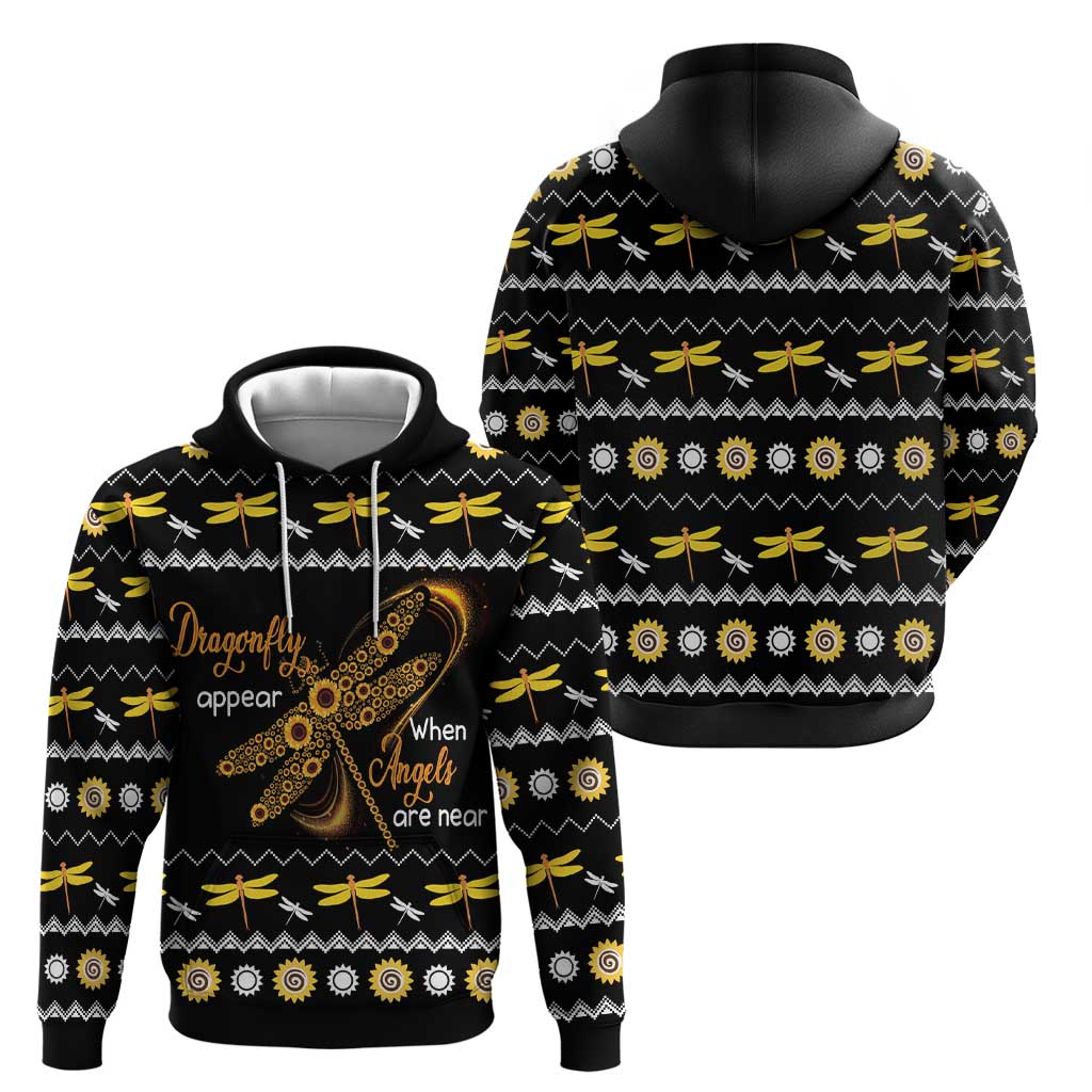 Dragonfly Sunflower Hoodie Dragonfly Appear When Angels Are Near DT03