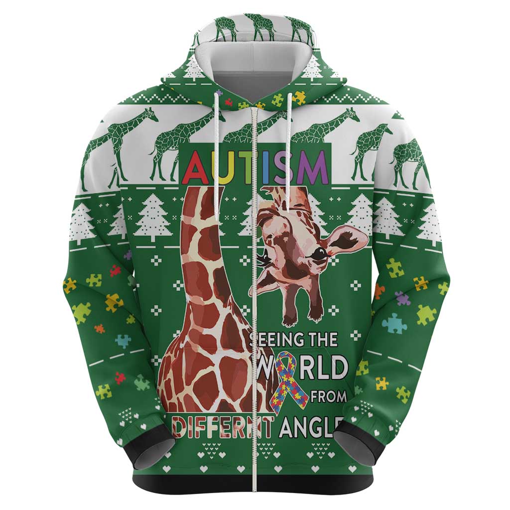 Giraffe Autism Hoodie Seeing The World From Different Angles DT03