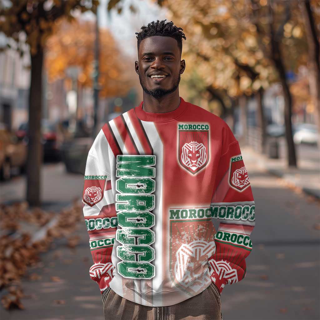Morocco Soccer Sweatshirt Atlas Lions Football - Road To Champion DT03