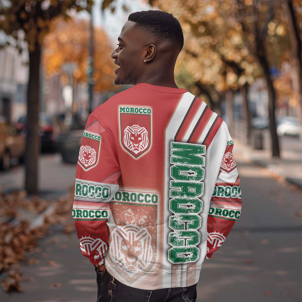 Morocco Soccer Sweatshirt Atlas Lions Football - Road To Champion DT03