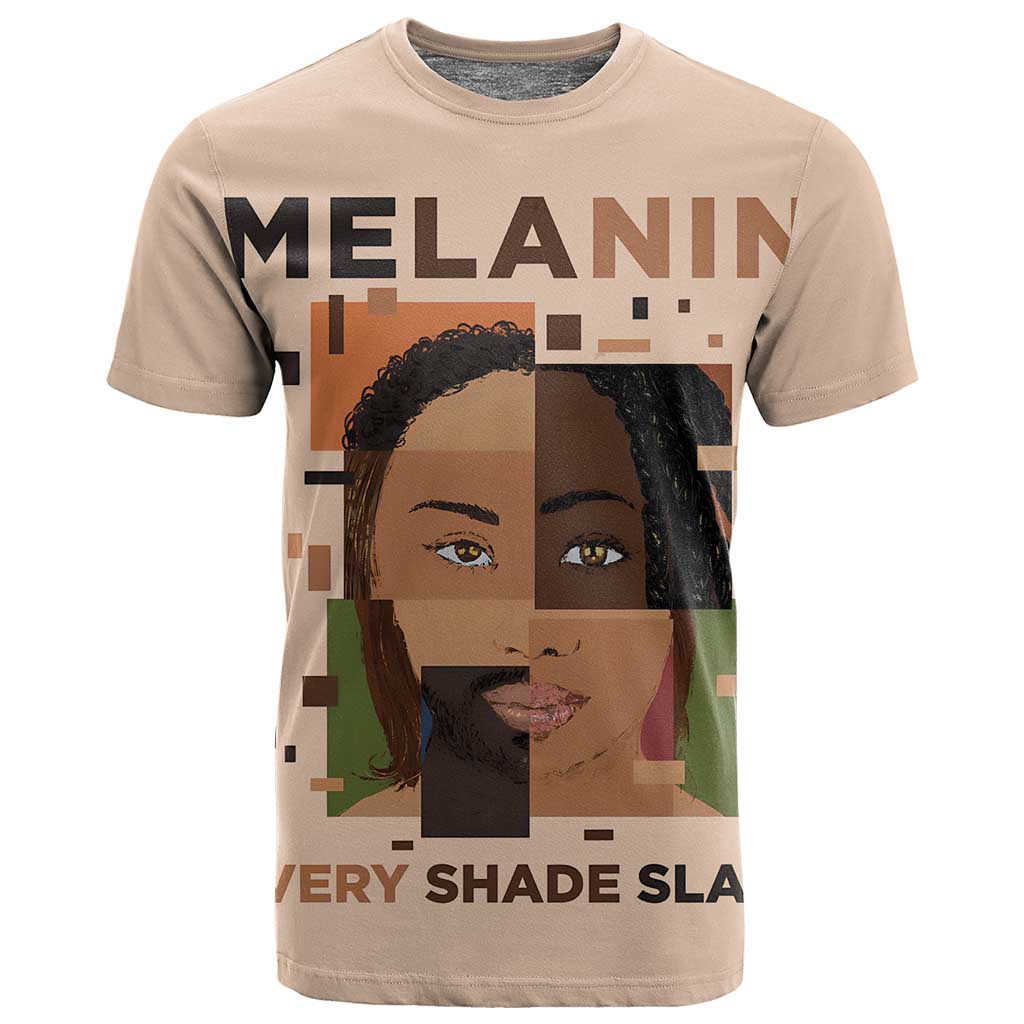 Melanin Every Shade Slays T shirt Afro Women DT03