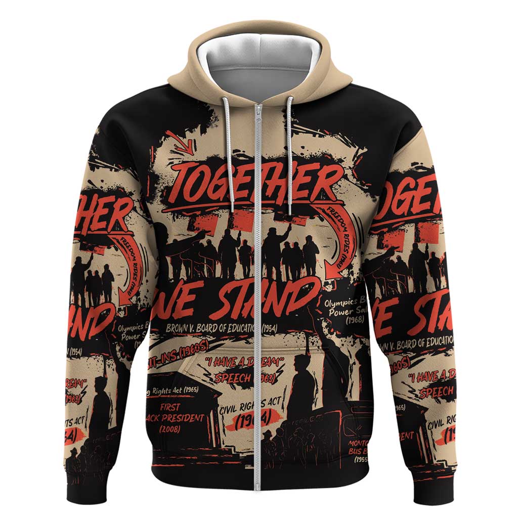 Together We Stand Hoodie African American DT03