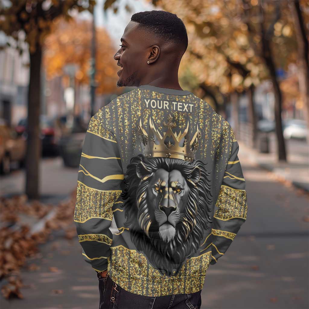 Personalized Black and Gold Lion Africa Sweatshirt DT03