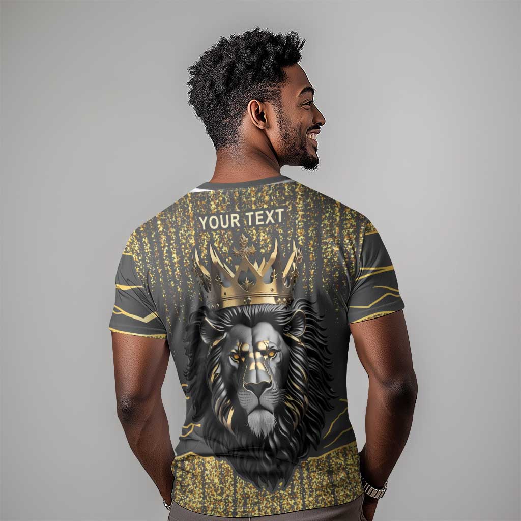 Personalized Black and Gold Lion Africa T shirt DT03
