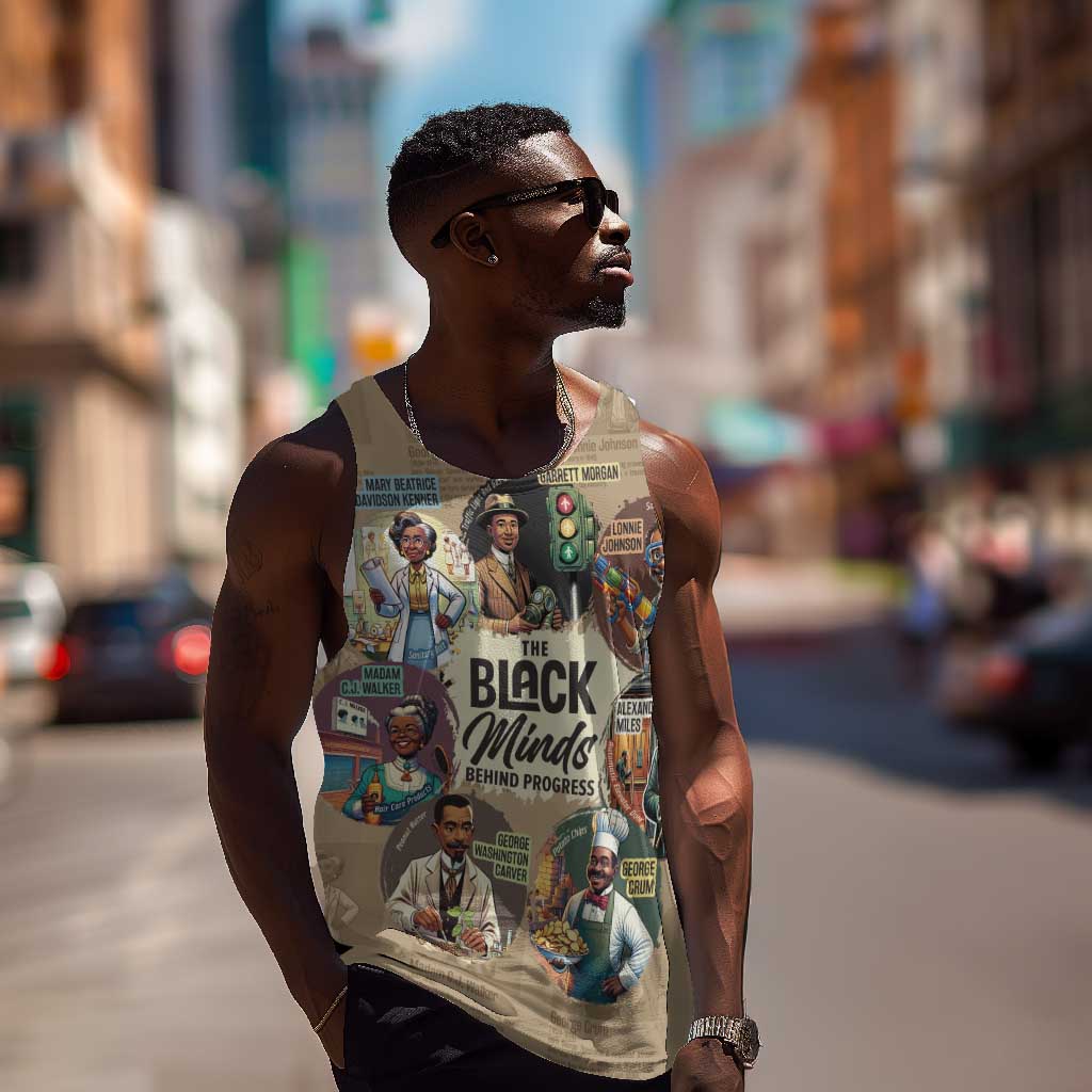 Africa Black Invention Men Tank Top The Black Minds Behind Progress DT03