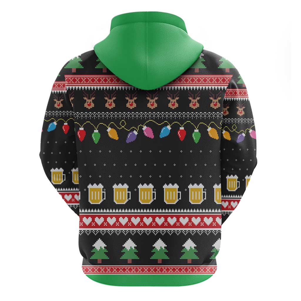 Ho Ho Ho Hold My Beer Santa African Hoodie Laugh With Beer On Christmas DT03