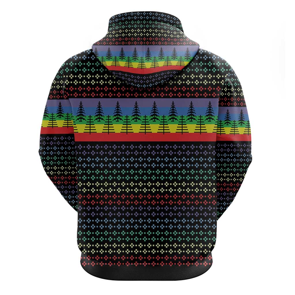 LGBT Not Today Jesus Hoodie Rainbow Christmas DT04