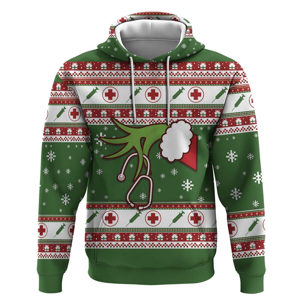 Nurse Hoodie Nurse Grinch Christmas DT04