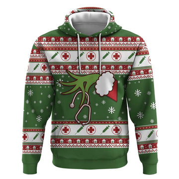 Nurse Hoodie Nurse Grinch Christmas DT04