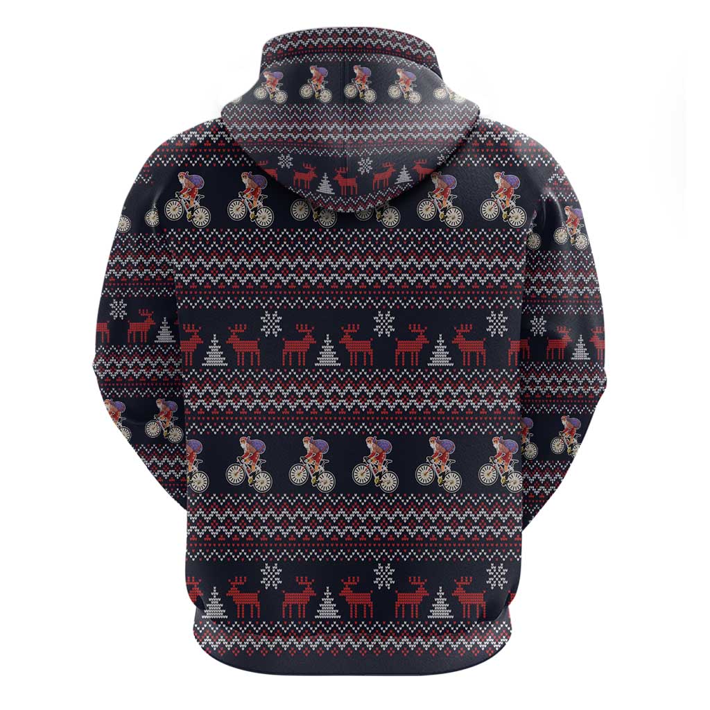 Santa Claus On Mountain Bike Hoodie Christmas Gifts DT04