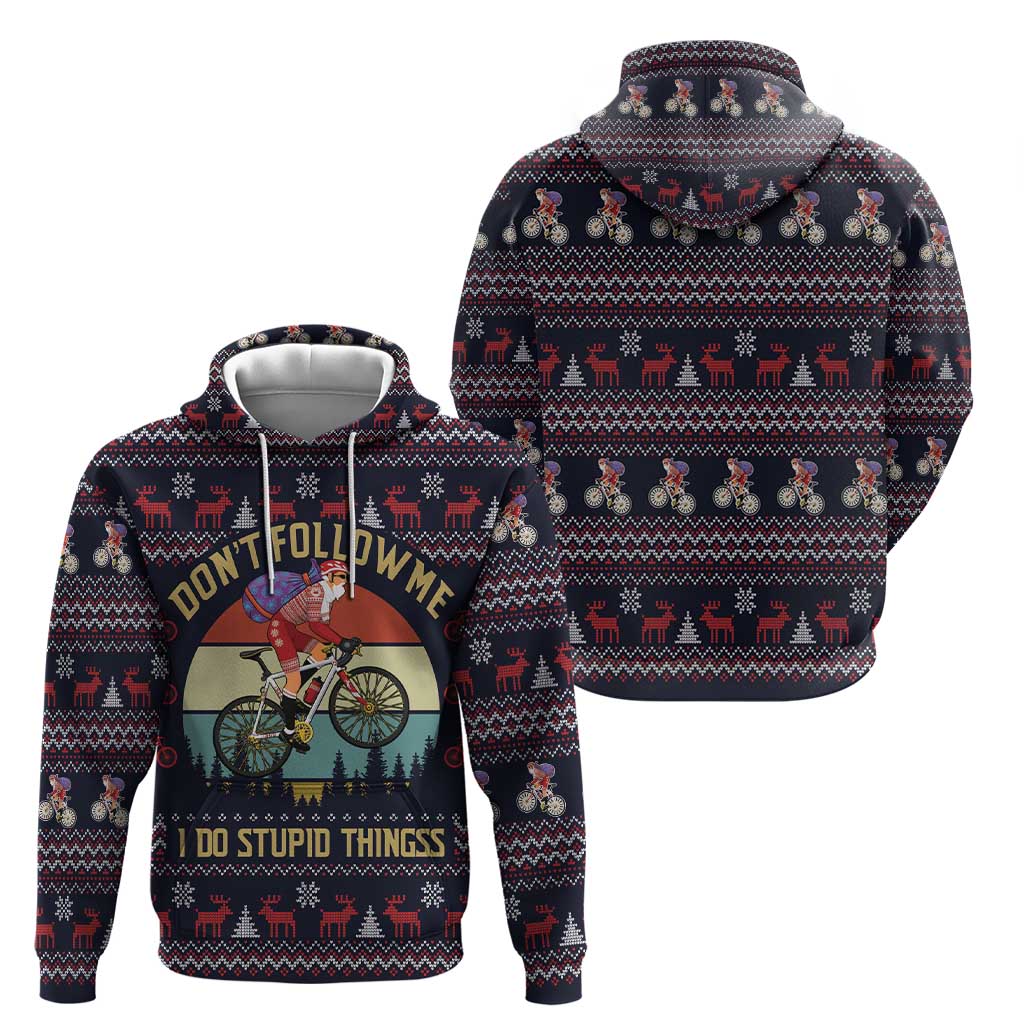 Santa Claus On Mountain Bike Hoodie Christmas Gifts DT04