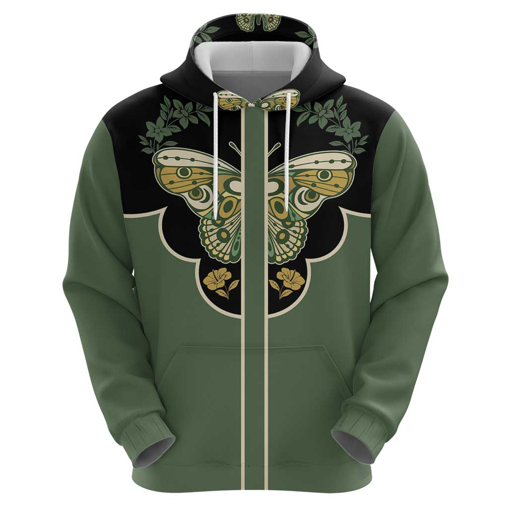 Retro Butterfly Hoodie Western Yoke Style DT05
