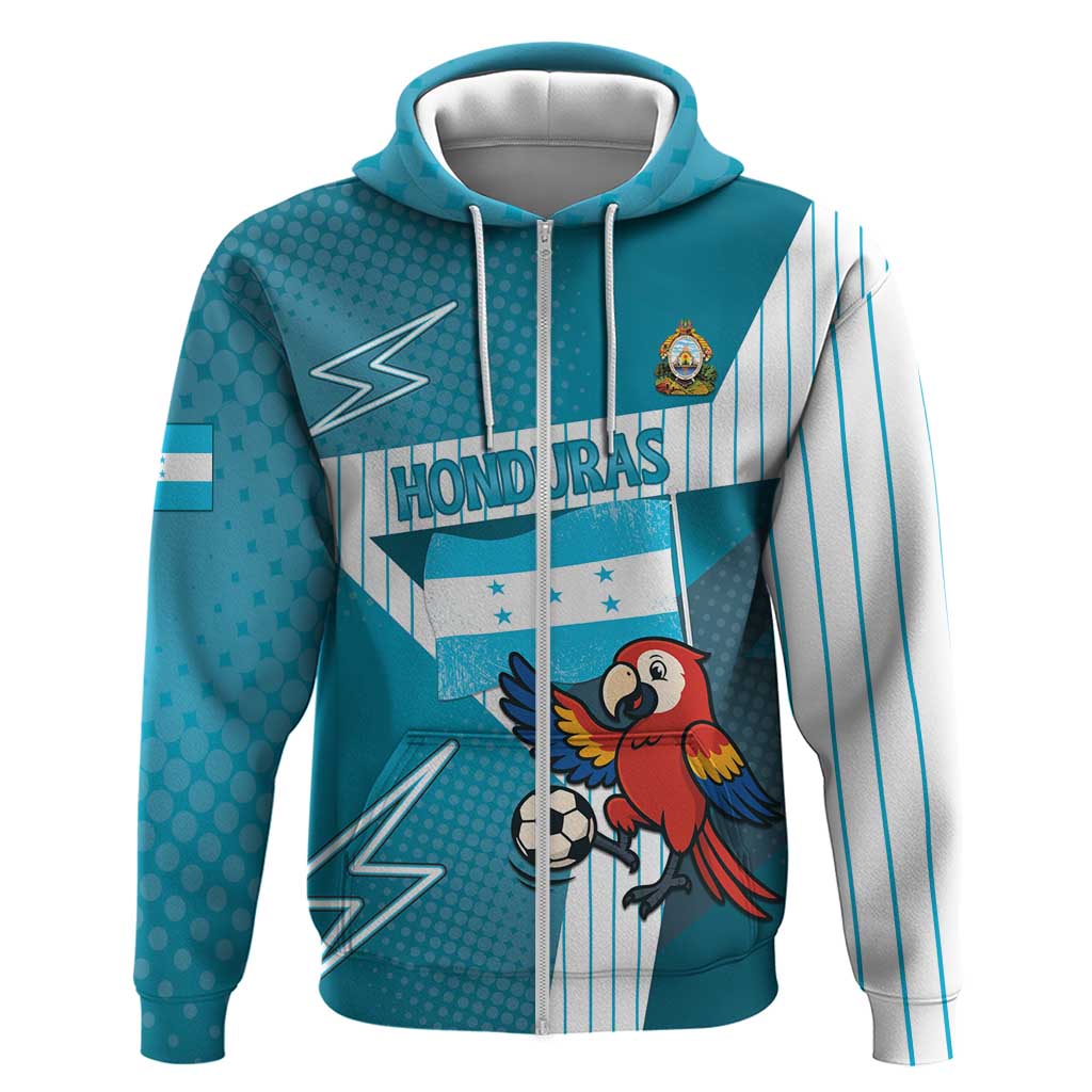 Personalized Honduras Football Hoodie Scarlet Macaw Mascot DT05