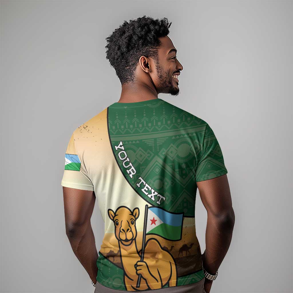 Personalized African Djibouti T shirt Camel Holding Jabuuti Flag DT05